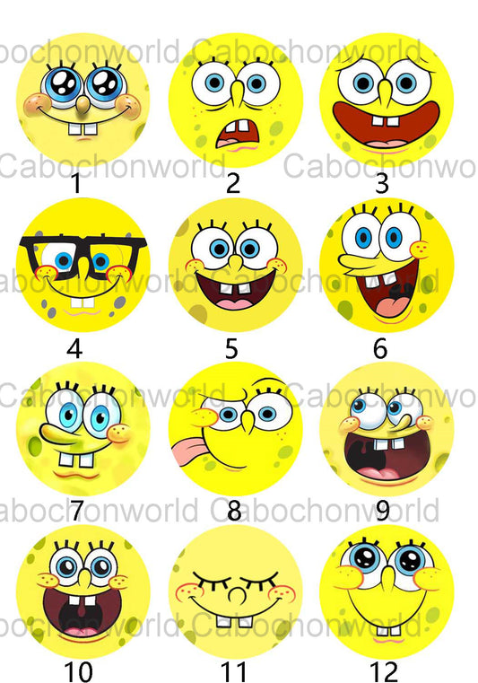 Cartoon SpongeBob Cabochon Collection CW0153