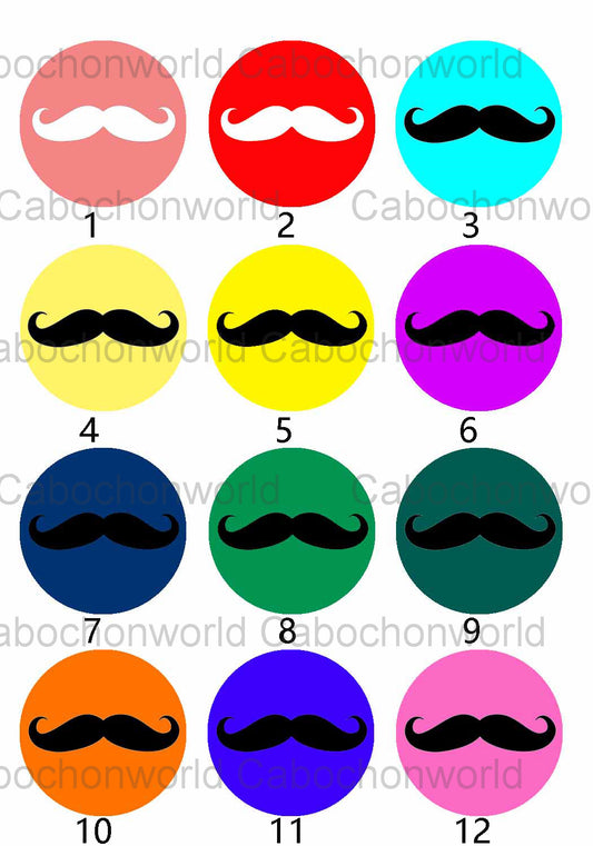 Various Mustache Cabochon Collection CW0171