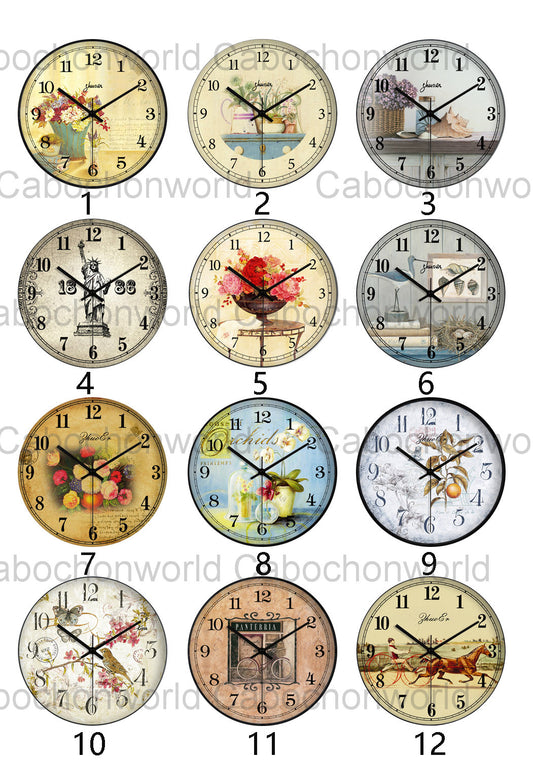 Clock Dial Plate Cabochon Collection CW0176