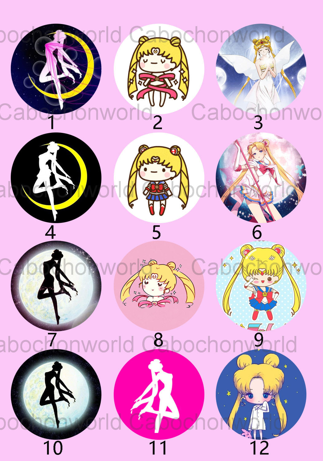 Collection de cabochons Sailor Moon CW0258