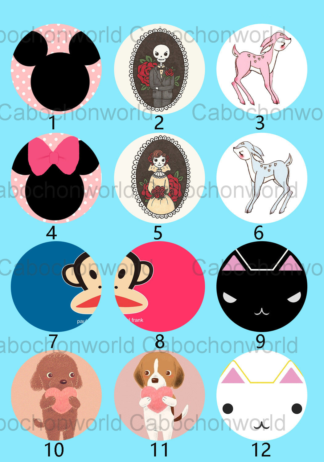 Various Cartoon Animal Cabochon Collection CW0277