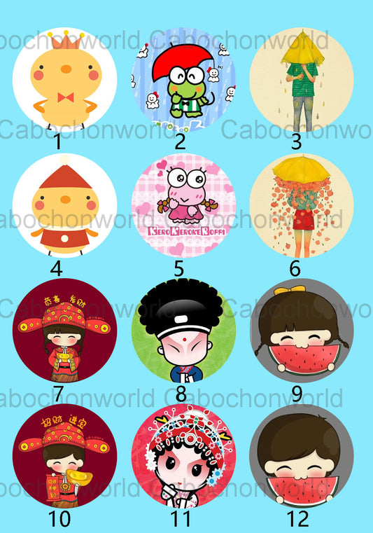 Various Cartoon Charactor Cabochon Collection CW0278