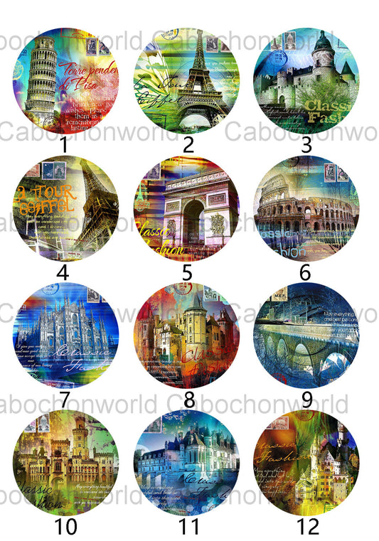 Famous Building Cabochon Collection CW0302