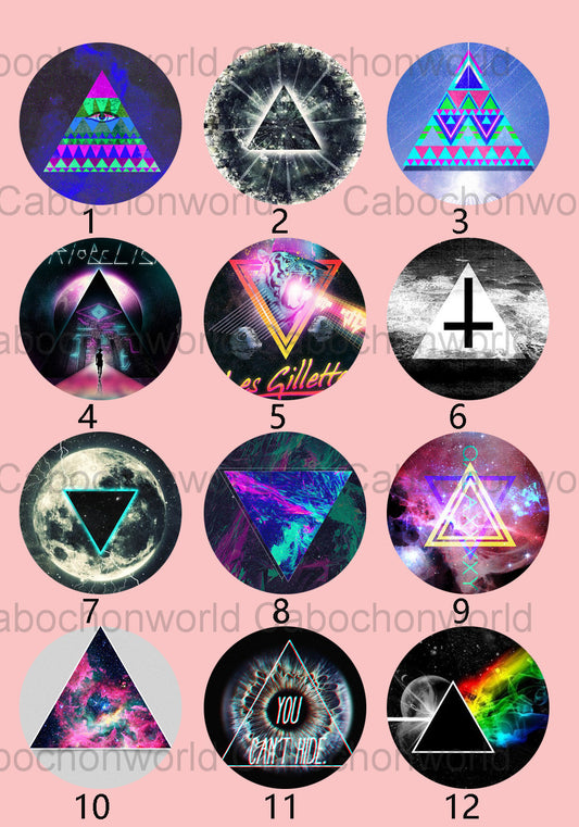 Collection de cabochons Triangle Magique CW0344