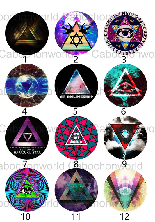 Collection de cabochons Triangle Magique CW0346