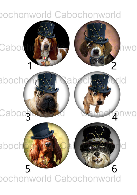 Dog in Hat Cabochon Collection CW0366