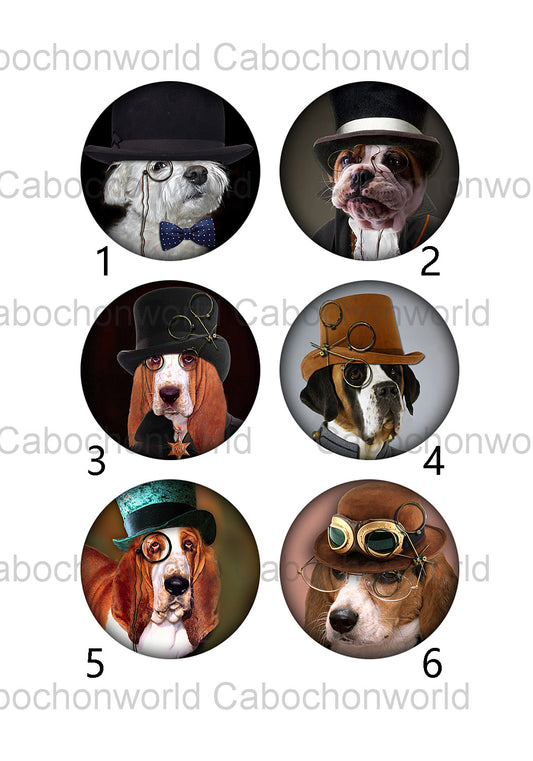 Dog in Hat Cabochon Collection CW0367