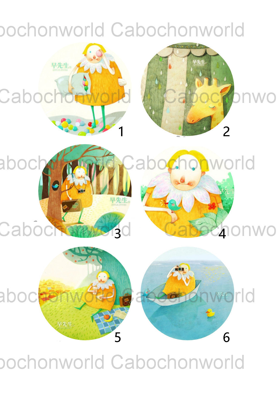 Comic Charactor Cabochon Collection CW0450