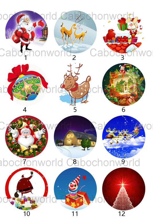 Christmas Themed Cabochon Collection CW0488