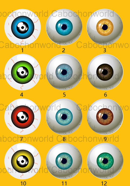 Collection de cabochons pour les yeux CW0495