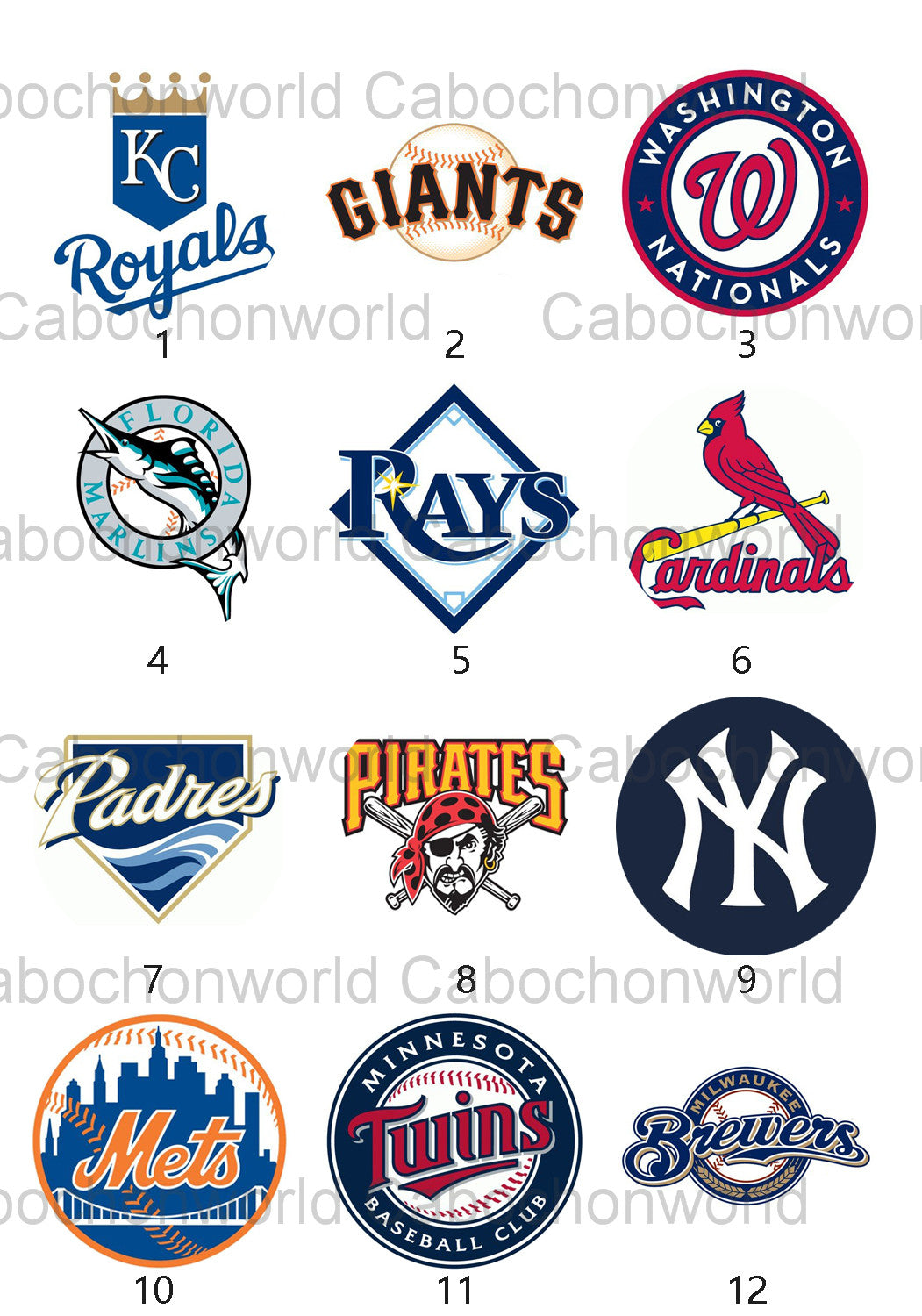 MLB Team Logo Cabochon Collection CW0560