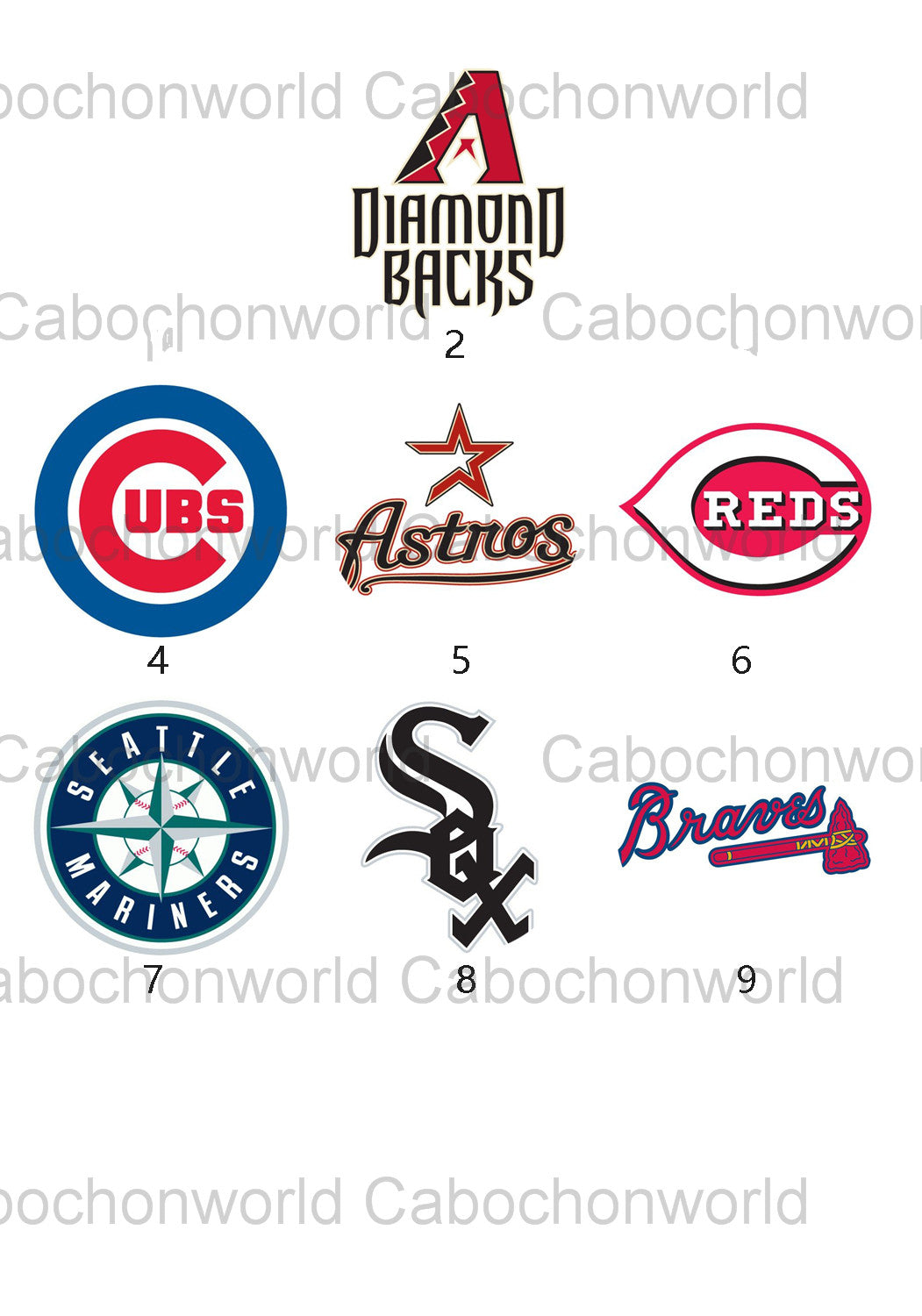 MLB Team Logo Cabochon Collection CW0561