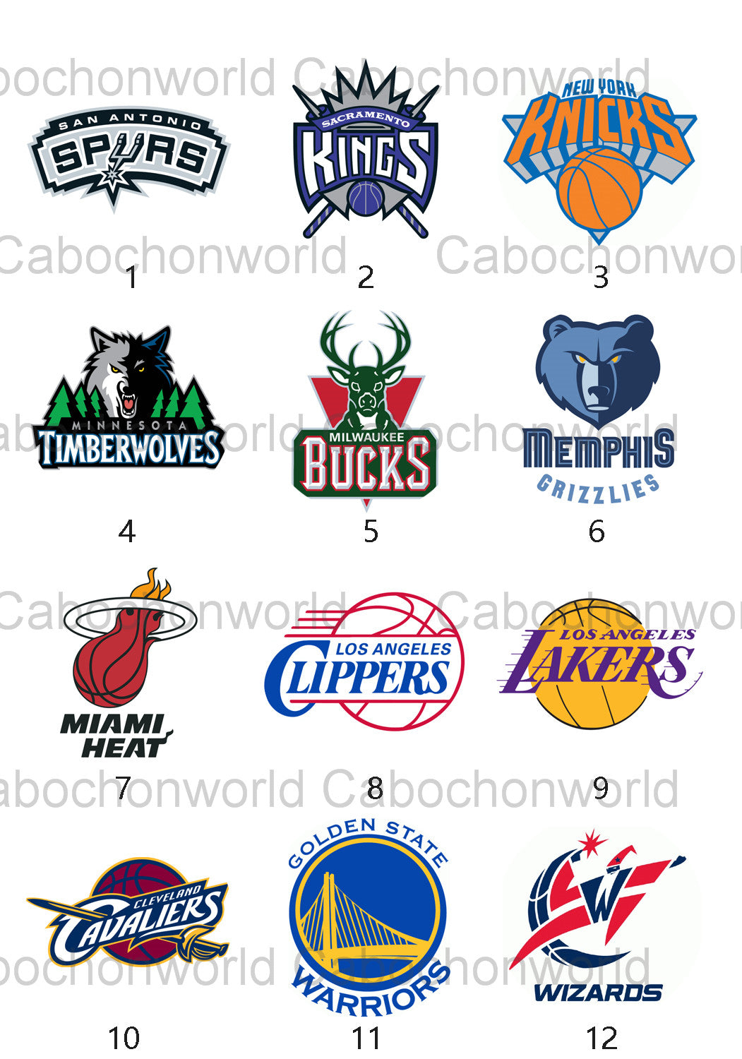 NBA Team Logo Cabochon Collection CW0566