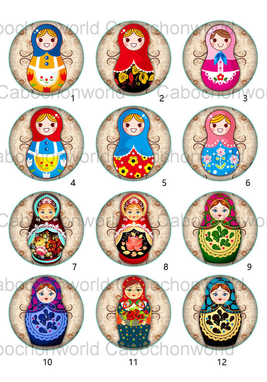 Matryoshka Doll Cabochon Collection CW0575