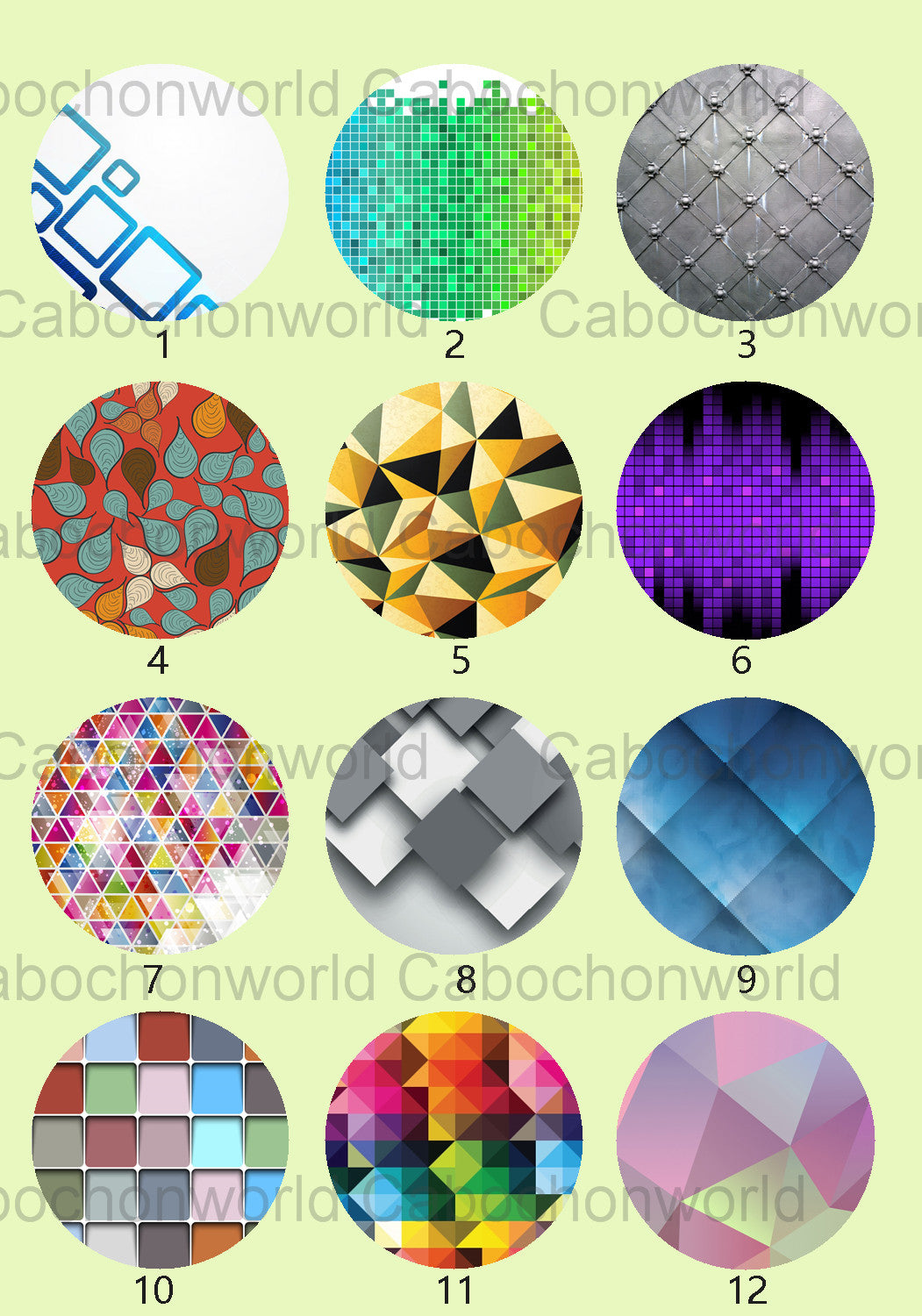 Colorful Plaid Cabochon Collection CW0634