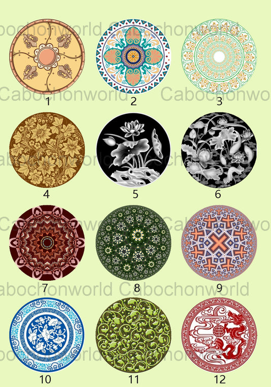 Various Flower Cabochon Collection CW0635