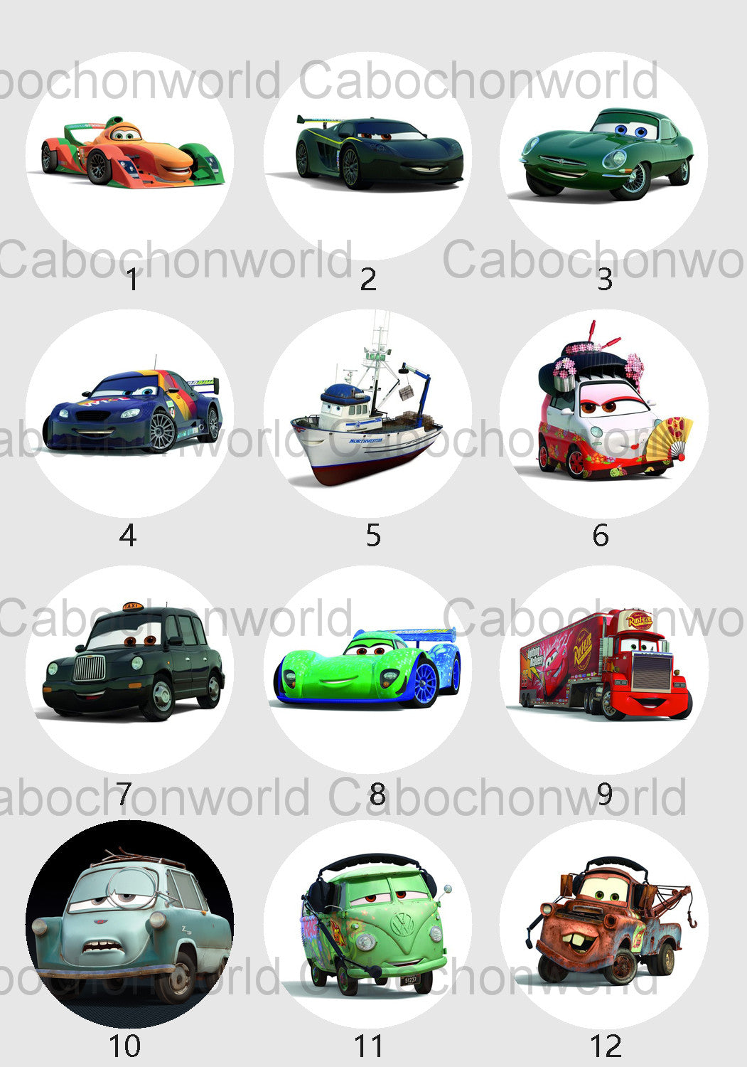 Cars Cabochon Collection CW0683