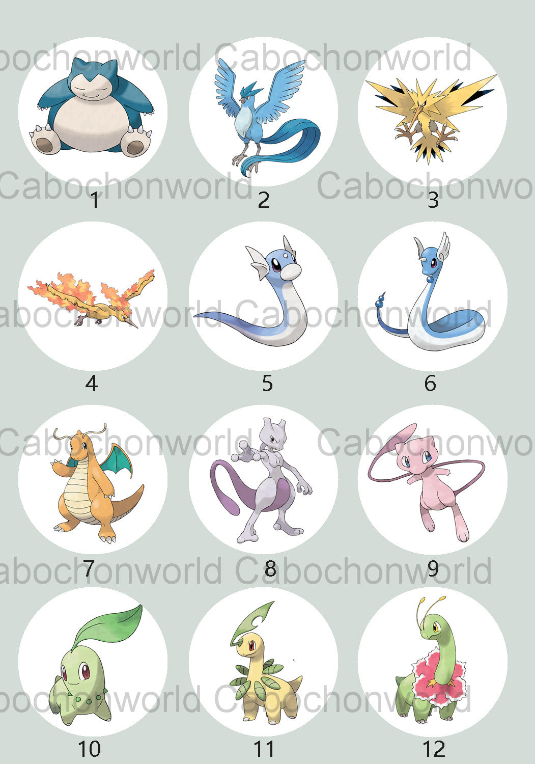 Pokemon Cabochon Collection CW0707