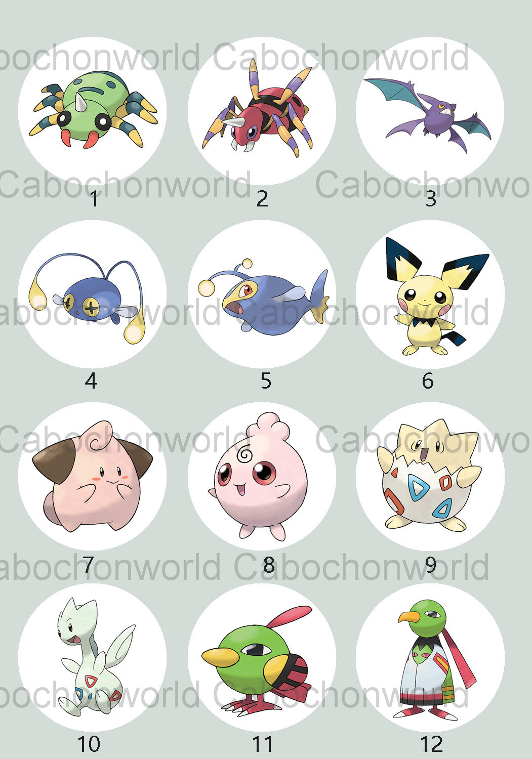 Pokemon Cabochon Collection CW0709