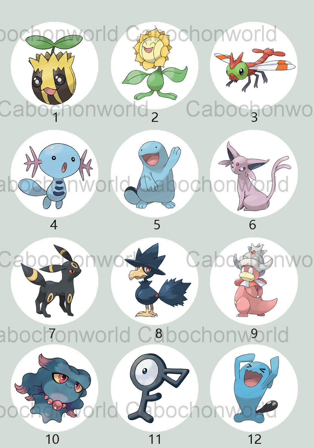 Pokemon Cabochon Collection CW0711