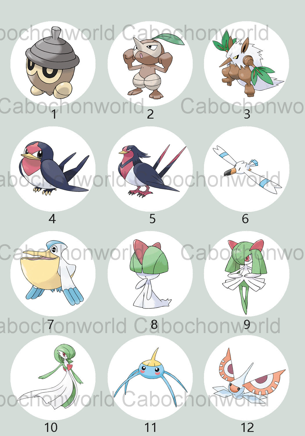 Pokemon-Cabochon-Kollektion CW0718