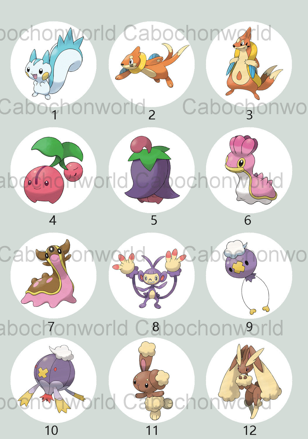 Collection de cabochons Pokémon CW0730