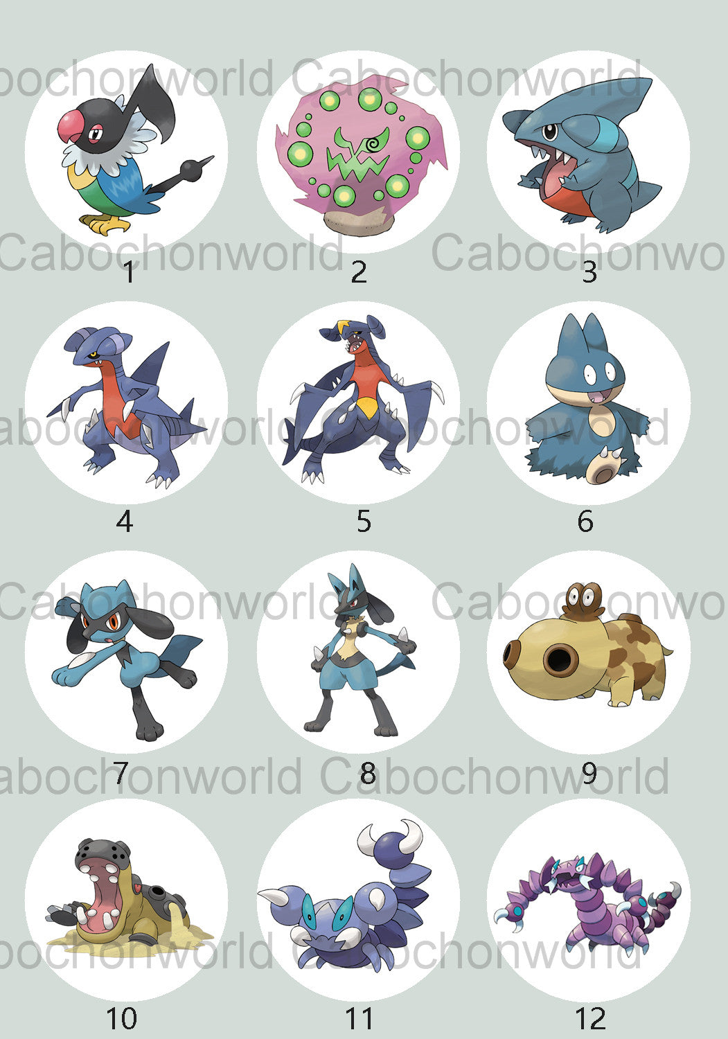 Collection de cabochons Pokémon CW0732