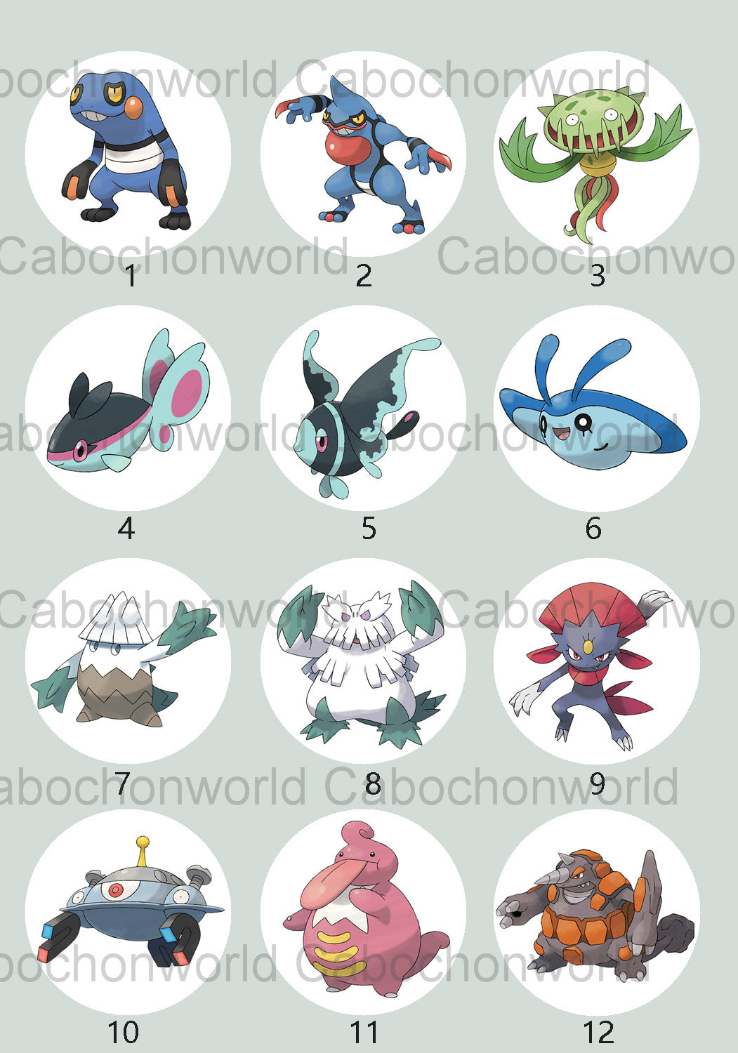 Collection de cabochons Pokémon CW0733