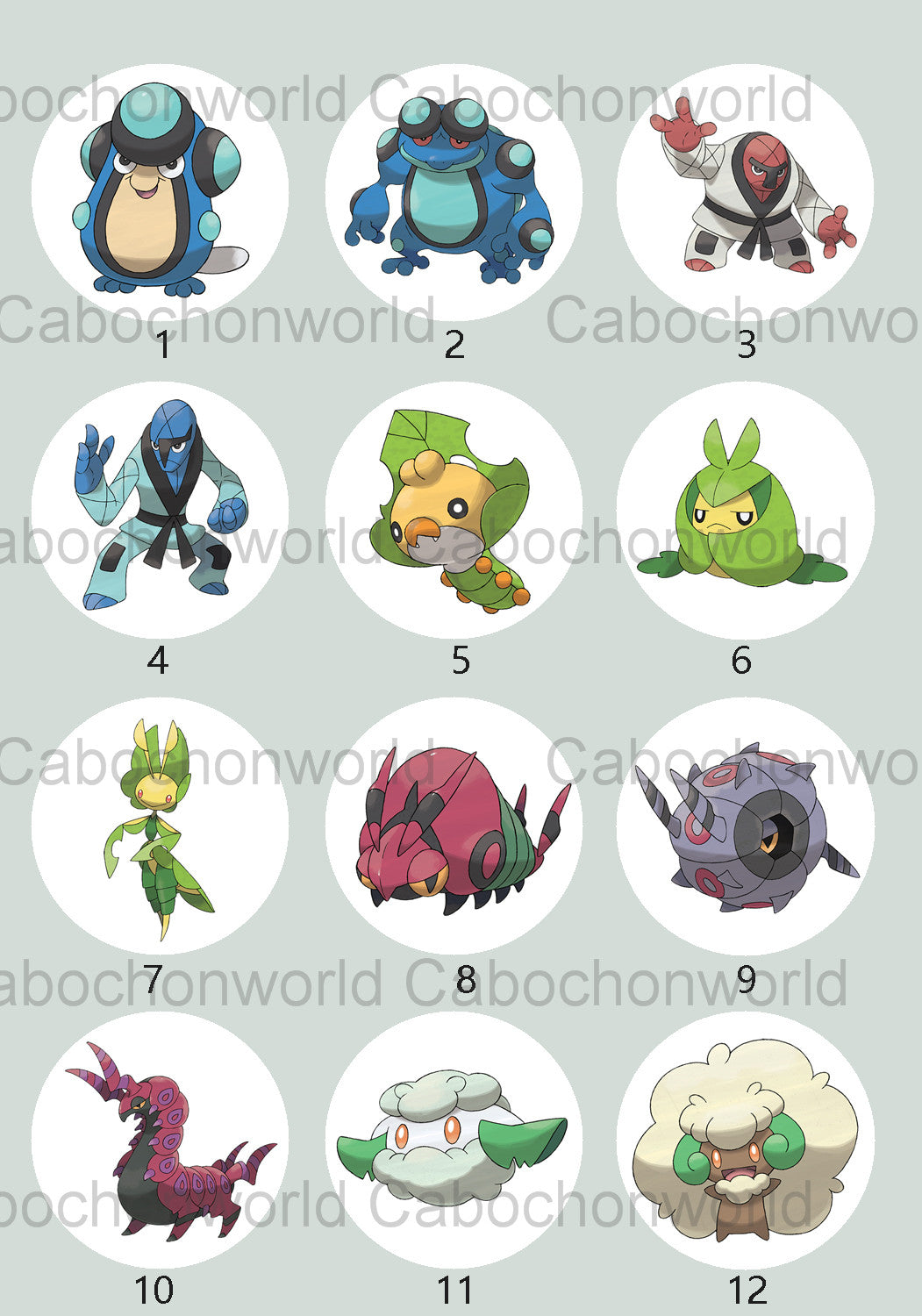 Collection de cabochons Pokémon CW0740