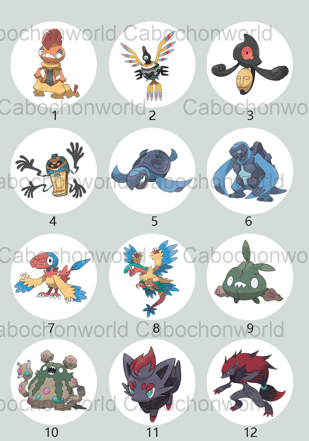 Collection de cabochons Pokémon CW0742