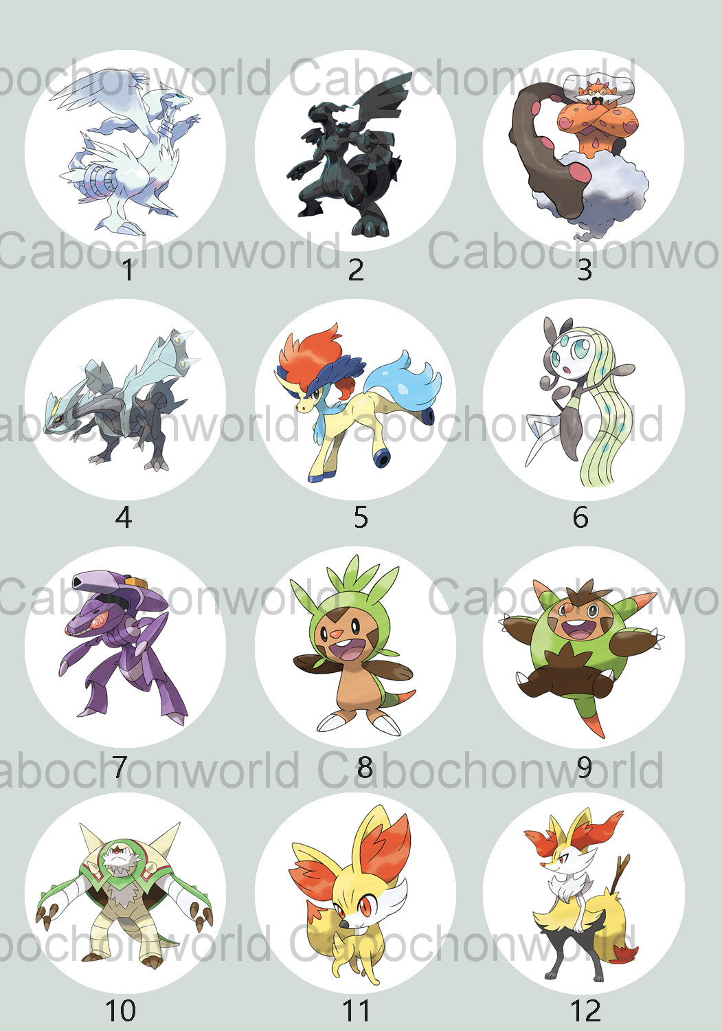 Collection de cabochons Pokémon CW0749