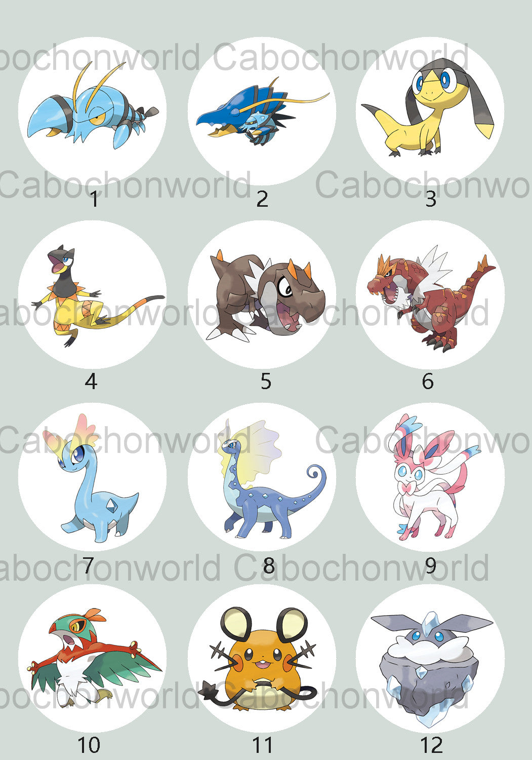 Pokemon-Cabochon-Kollektion CW0753