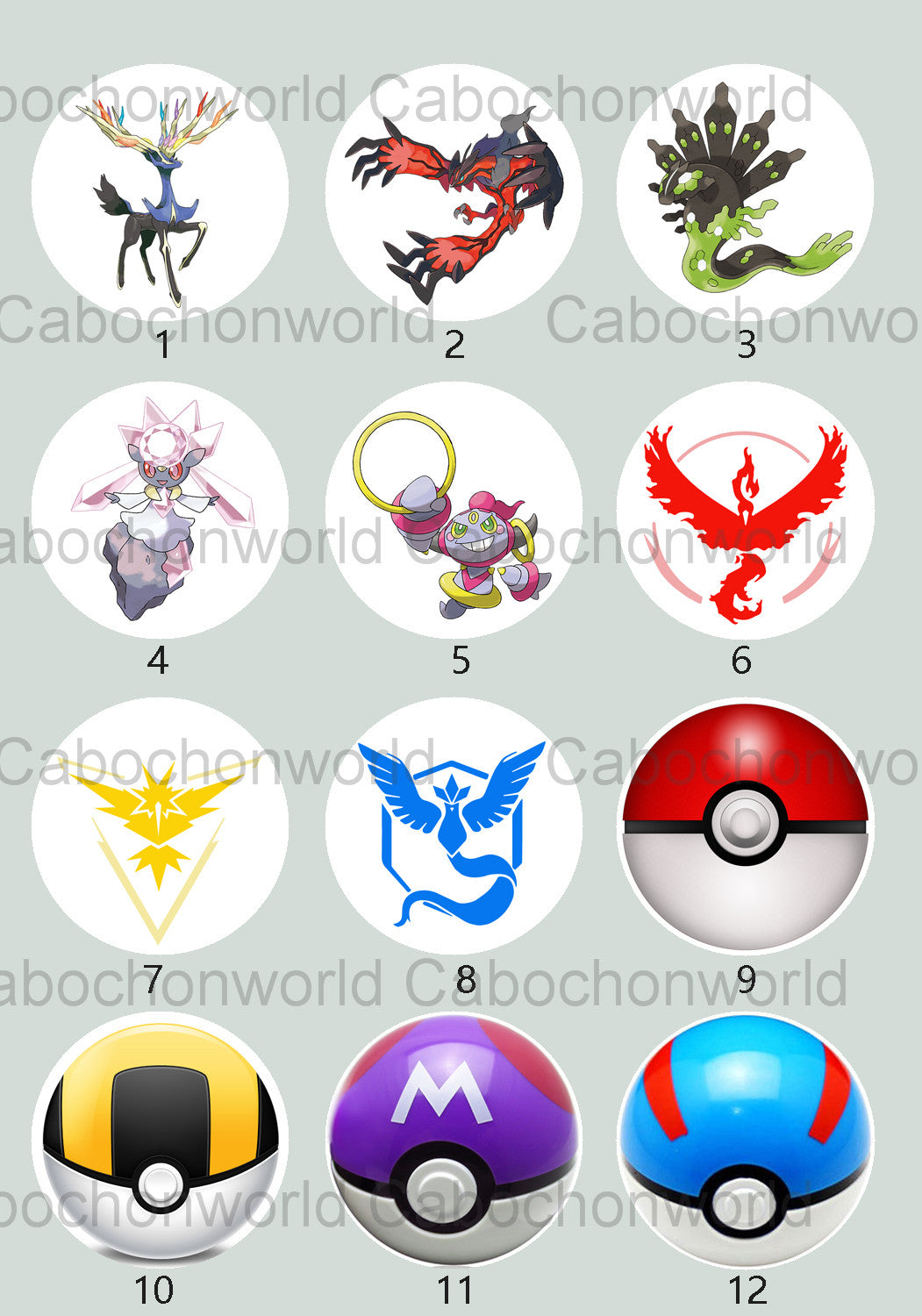 Pokemon-Cabochon-Kollektion CW0755