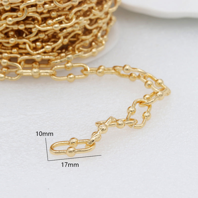 2 Meters Chunky Oval Cable Chain 14K GF