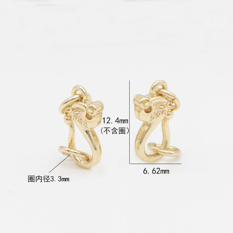 2 Dragon S Clasp 14K GF Hook Buckle Clasps Connector