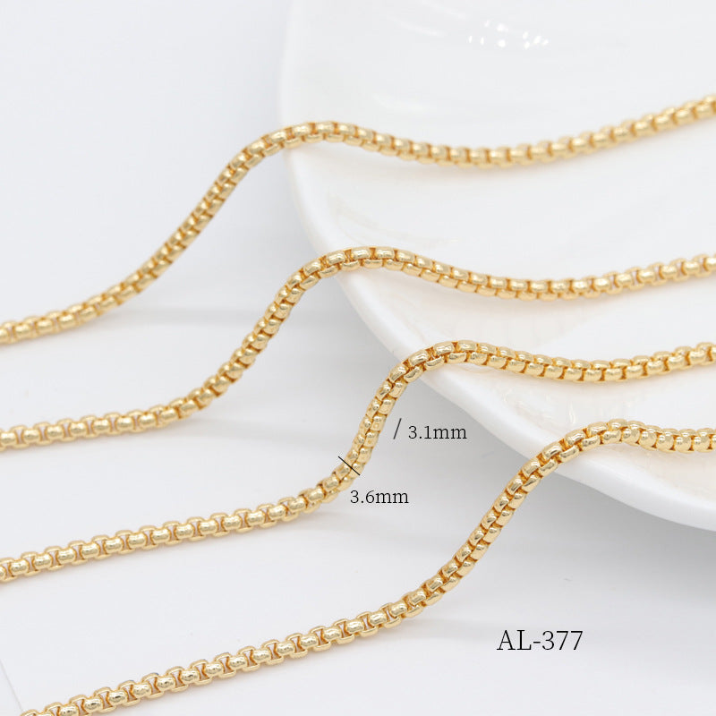 2 Meters Cubic Thin Box Chain 14K GF