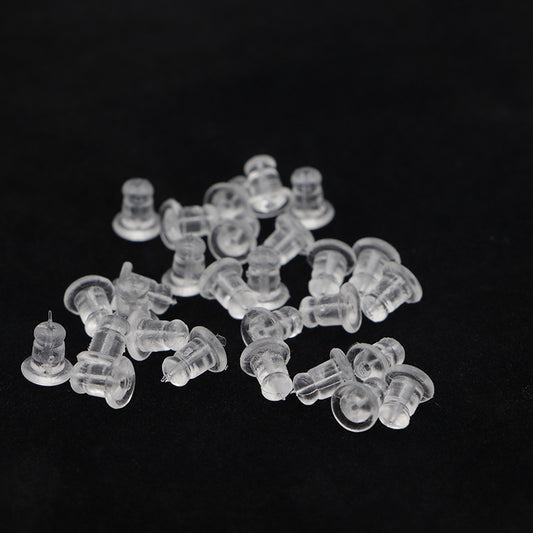 200 Bullet Post Silicone Silica Gel Earring Back Stopper