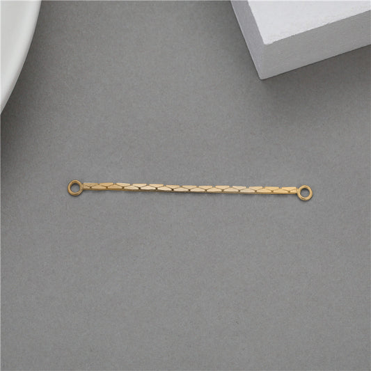 2 Double Looped Snake Chain Link Connector 14K GF