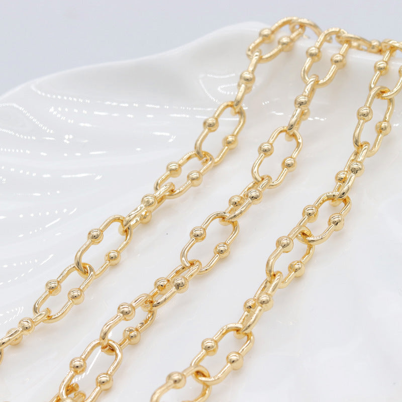 2 Meters Chunky Oval Cable Chain 14K GF