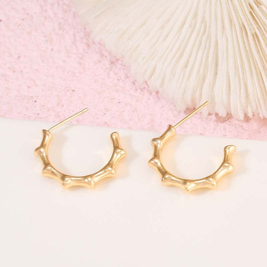 4 Semi Joint Circle Stud Earrings 14K GF Earing