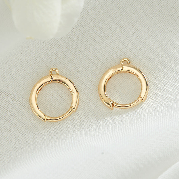 4 Multi Looped Plain Circle Hoop Earring with Loop 14K GF Earing