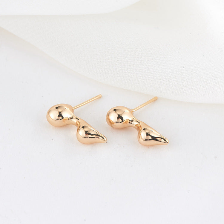 4 boucles d'oreilles à tige fondantes 14K GF Earing