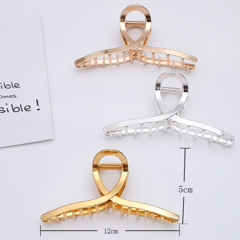 Copy of 5 Hair Claws Clamp Clip 18KGP 20mm 25mm Round Cabochon Blank Base Gemstone Piece Setting