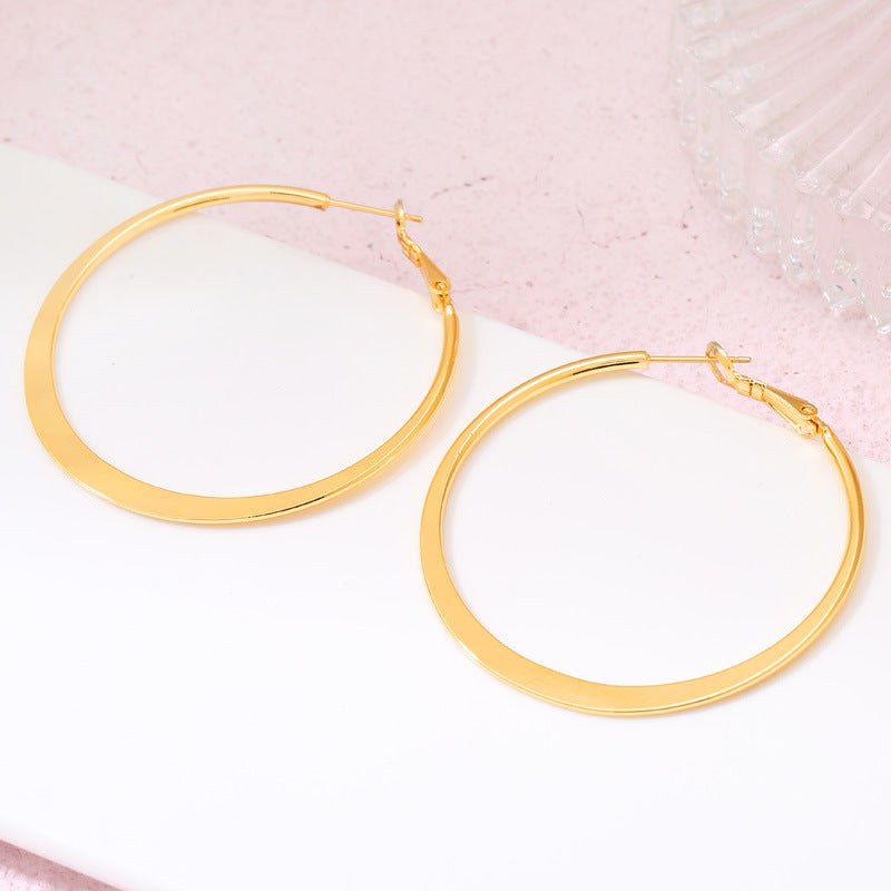 4 Twined Circle Chunky Hoop Earrings 14K GF Earing