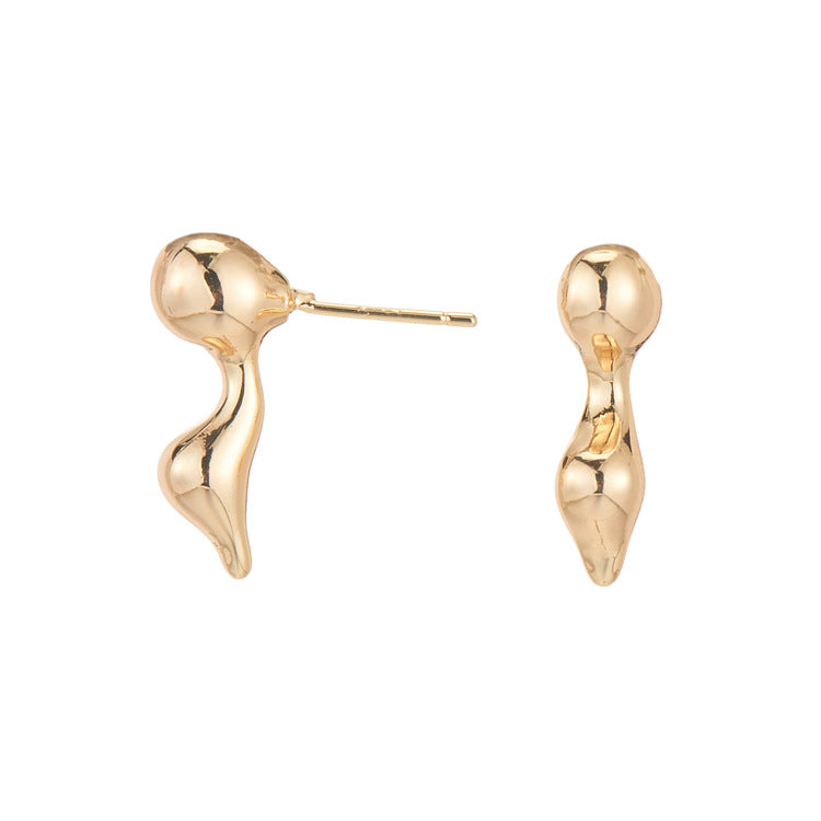 4 boucles d'oreilles à tige fondantes 14K GF Earing