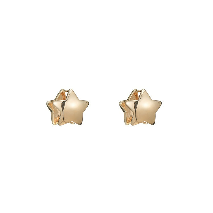 Boucle d'oreille 4 étoiles brillantes 14K GF