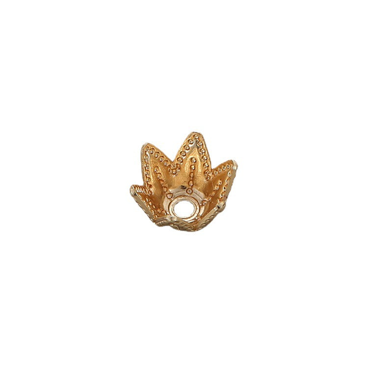 10 Floral Bead Cap Cup 14K GF Charm Beadwork Spacer