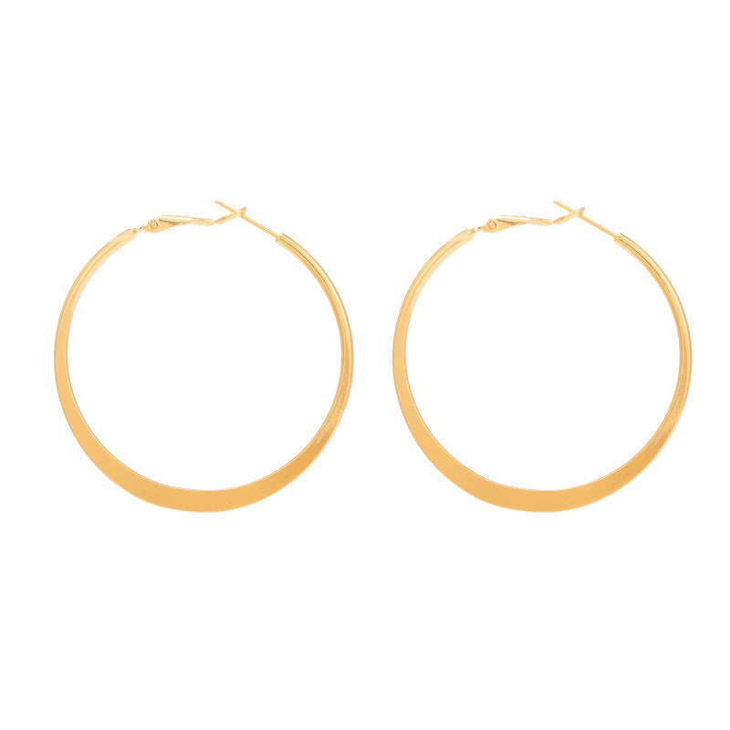 4 Twined Circle Chunky Hoop Earrings 14K GF Earing