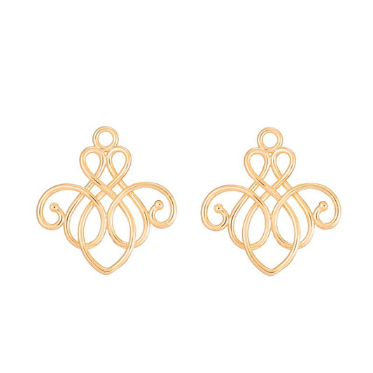 2 Hollow Celtic Knot Charm Pendant 14K GF