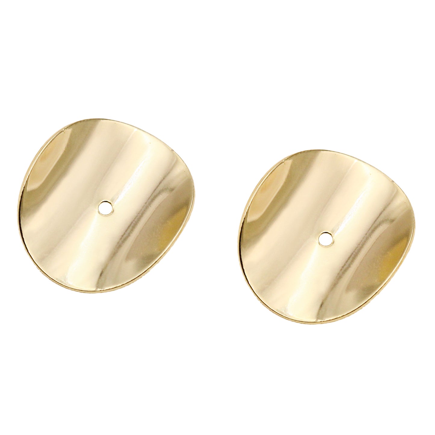 30 kleine, glänzende, gebogene runde Stück 14K GF Kupfer Charm Bead Spacer 15mm 20mm 25mm